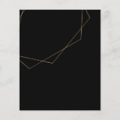 幾何学的金ゴールドタイポグラフィ写真の結婚予算 (裏面)