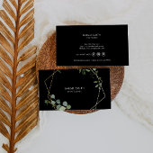 幾何学的金ゴールドトロピカルグリーンブラック 名刺