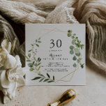 幾何学的金ゴールドトロピカルグリーン30th誕生日パーティー 招待状<br><div class="desc">この幾何学的金ゴールド熱帯グリーン30th誕生日パーティの招待状は、誕生日パーティーにモダン最適である。デザインは美しい色彩の鮮やか緑の葉金ゴールドのジオメトリックフレームを飾る。</div>