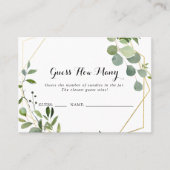 幾何学的金ゴールドトロピカル推測数ゲームカード 名刺 (正面)