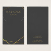 幾何学的金ゴールドネックレスまたはブレスレット表示カード (正面&裏面)