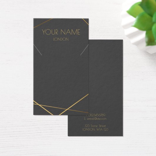 幾何学的金ゴールドネックレスまたはブレスレット表示カード (デスク)