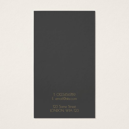 幾何学的金ゴールドネックレスまたはブレスレット表示カード (裏面)