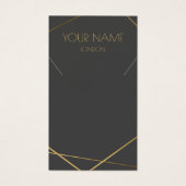 幾何学的金ゴールドネックレスまたはブレスレット表示カード (正面)