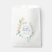 幾何学的金ゴールドパステルフローラブライダルシャワー フェイバーバッグ (正面)