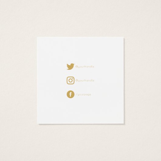 幾何学的金ゴールドフラワーリースイヤリング表示カード (裏面)