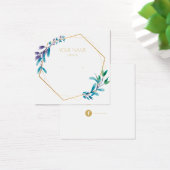 幾何学的金ゴールドフラワーリースイヤリング表示カード (デスク)