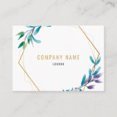 幾何学的金ゴールドフラワーリースソーシャル名刺 名刺 (正面)