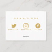 幾何学的金ゴールドフラワーリースソーシャル名刺 名刺 (裏面)