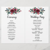 幾何学的金ゴールドフレームバーガンディ冬の花 (裏面)