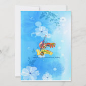 幾何学的金ゴールドフレームブライダルシャワー 招待状 (裏面)