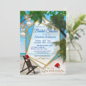 幾何学的金ゴールドフレームブライダルシャワー 招待状 (スタンド正面)