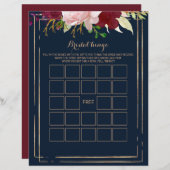 幾何学的金ゴールドブライダルビンゴ,ブライダルシャワーゲーム (正面/裏面)