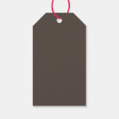 幾何学的金ゴールドブラウン結婚グリーンありがとう ギフトタグ (裏面)