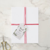 幾何学的金ゴールドブラウン結婚グリーンありがとう ギフトタグ (より糸付き)