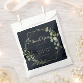 幾何学的金ゴールドブルーグリーンサンキュー結婚ズ フェイバーバッグ (クリップ留めされた状態)