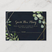 幾何学的金ゴールドブルーグリーン推測ゲームのカード数 名刺 (正面)