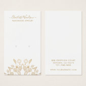 幾何学的金ゴールドマンダライヤリングディスプレイカード (正面&裏面)