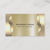幾何学的金ゴールドメタリックテクスチャ 名刺 (正面)