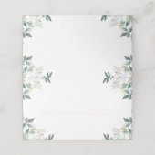 幾何学的金ゴールドリーフ結婚の座席表 プレイスカード (外部開封)