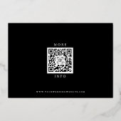 幾何学的金ゴールド日付の保存 箔招待状 (裏面)