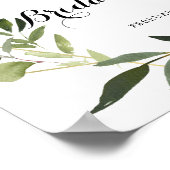 幾何学的金ゴールド熱帯ブライダルシャワーへようこそ ポスター (角)