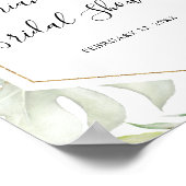 幾何学的金ゴールド熱帯ブライダルシャワーへようこそ ポスター (角)