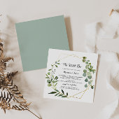 幾何学的金ゴールド熱帯我々はまだ誓いの更新を行う 招待状