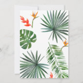 幾何学的金ゴールド熱帯男女兼用ベビーブランチ 招待状 (裏面)