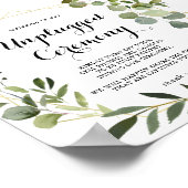 幾何学的金ゴールド熱帯非詰まり式サイン ポスター (角)