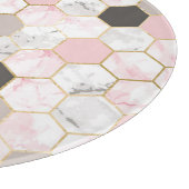 幾何学的金ゴールド箔、大理石六角形パターン。 カッティングボード (角)