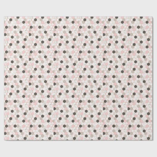 幾何学的金ゴールド箔、大理石六角形パターン。 ラッピングペーパー (フラット)