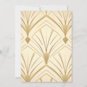 幾何学的金ゴールド結婚ギャツビー 招待状 (裏面)