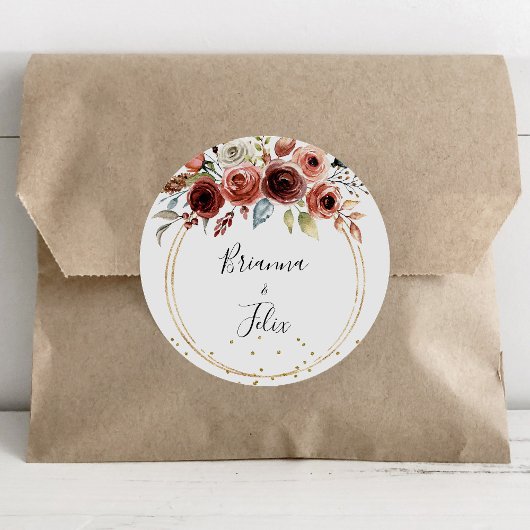 幾何学的金ゴールド結婚グリッターの封筒用シール ラウンドシール