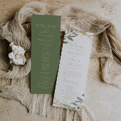 幾何学的金ゴールド緑化秋の結婚式プログラム プログラム