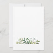 幾何学的金ゴールド – グリーン熱帯結婚式招待状 招待状 (裏面)