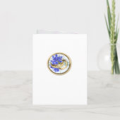 幾何学的金ゴールド&ラベンダーフラワーカップルのシャワー 招待状 (裏面)