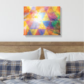 幾何学的銀河系アート キャンバスプリント (インサイチュ (寝室))