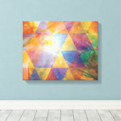 幾何学的銀河系アート キャンバスプリント (インサイチュ (ウッドフロア))