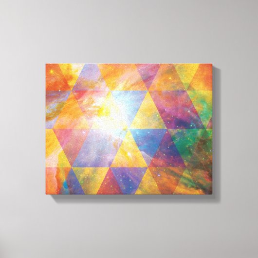 幾何学的銀河系アート キャンバスプリント (正面)