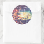 幾何学的銀河系#1ステッカー ラウンドシール (バッグ)