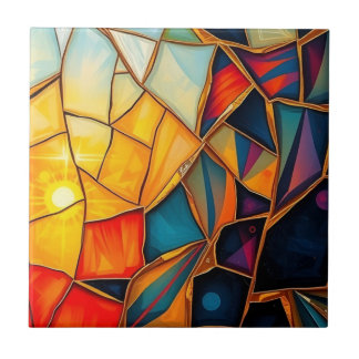 幾何学的鏡B タイル