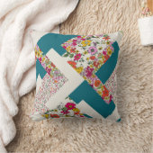 幾何学的開花-モダンフローラ装飾用クッション クッション (ブランケット)