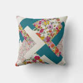 幾何学的開花-モダンフローラ装飾用クッション クッション (裏面)