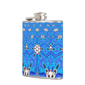 幾何学的青色マトリクスフラスコ フラスク (左)