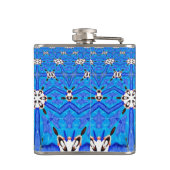 幾何学的青色マトリクスフラスコ フラスク (裏面)