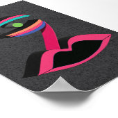 幾何学的顔- TMDオリジナルデザイン ポスター (角)