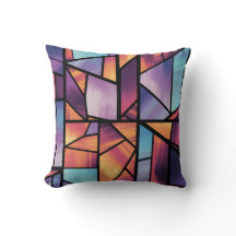 幾何学的鮮やかステンドグラス美術