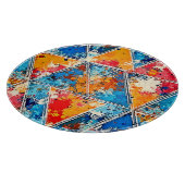 幾何学的鮮やかスプラッシュアート カッティングボード (角)