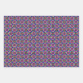 幾何学的鮮やか装飾模様 ラッピングペーパーシート (正面2)